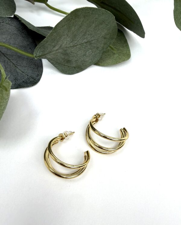 PENDIENTES TRIPLE ARO FINITO