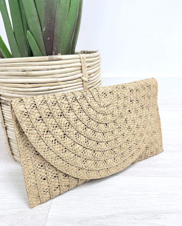 BOLSO DE MANO RAFIA