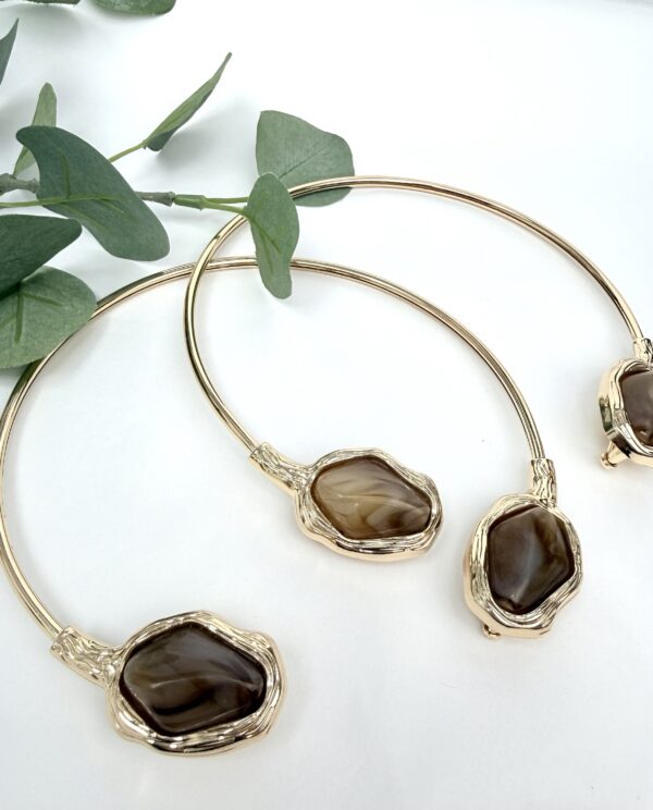 COLLAR PIEDRA MARRÓN