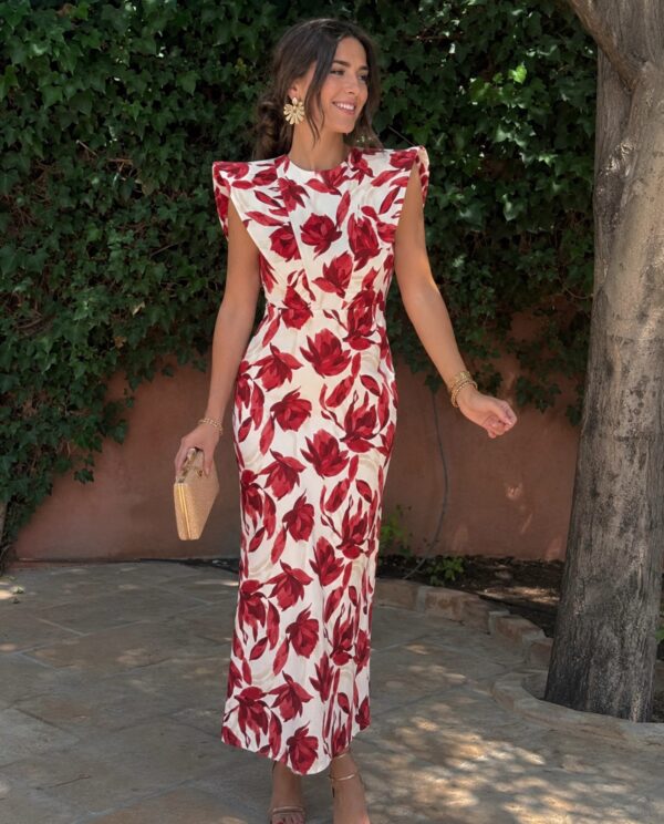 VESTIDO VELASCO FLOR CRUDO