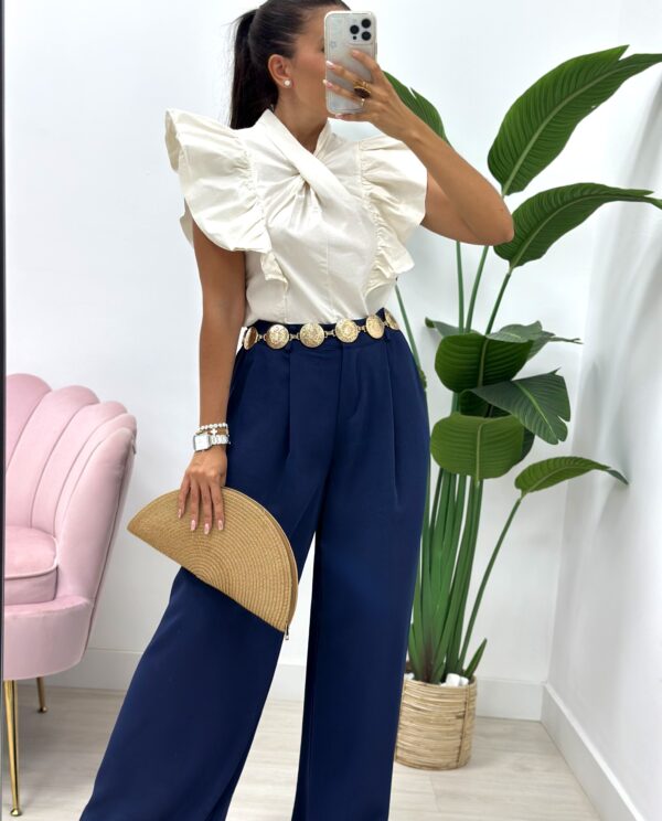 PANTALÓN PINZAS FLUIDO CINTURÓN