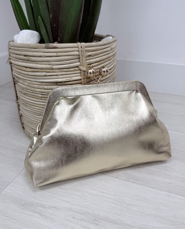 BOLSO METALIZADO DORADO