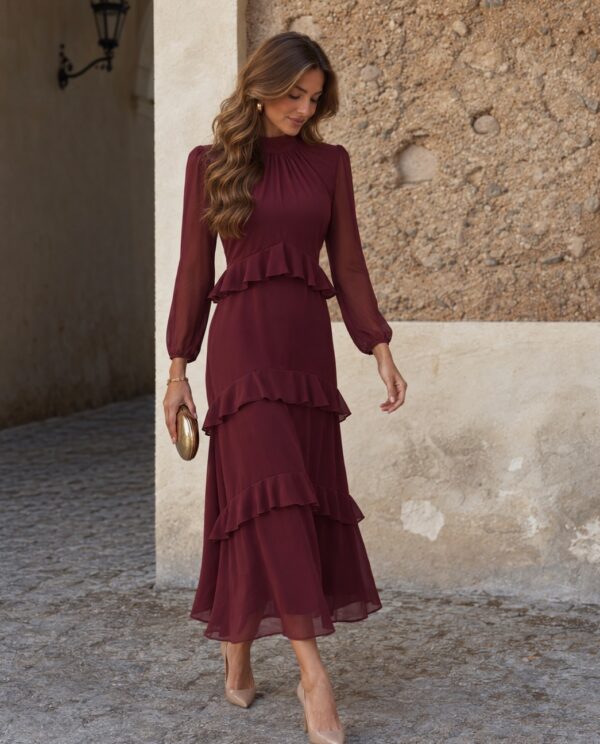 VESTIDO ARWEN BURDEOS