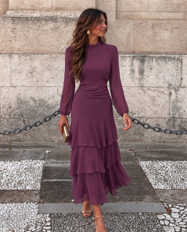 VESTIDO TELMA BERENJENA