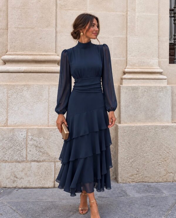 VESTIDO TELMA AZUL MARINO
