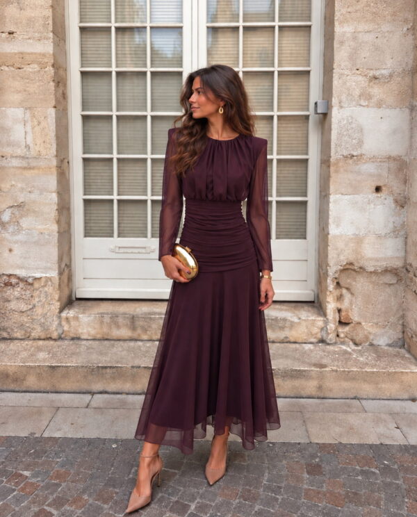 VESTIDO ÁGUEDA BERENJENA