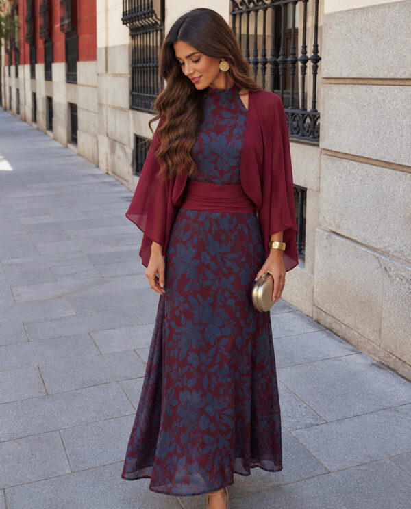 VESTIDO CANDELA CON CAPA
