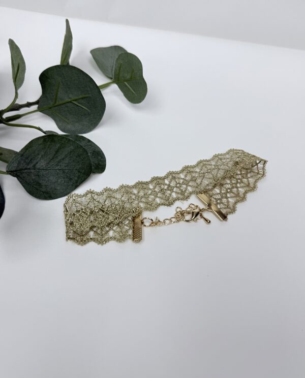 CHOKER TELA DORADO